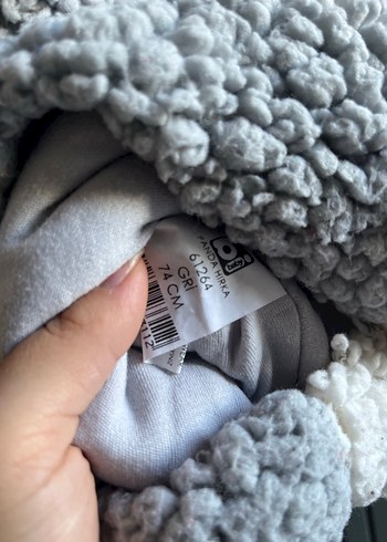 Peluş Kapüşonlu Erkek Çocuk Gri Kaban - Görsel 6