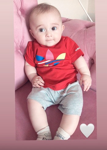 Kısa Kollu Kırmızı Bebek Body