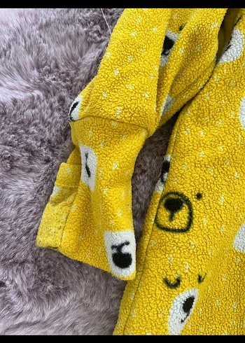 Diğer Sarı Leopar Desenli Bebek Tulumu
