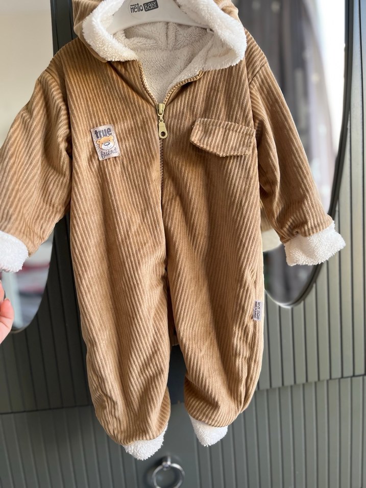 Kahverengi Kürklü Bebek tulum - Görsel 3