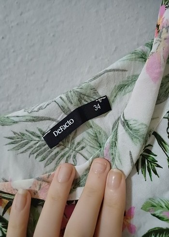 34 Beden Renkli Çiçekli Uzun Elbise