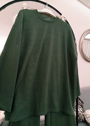 Kadın Yeşil Uzun Salaş Tunik - Görsel 3