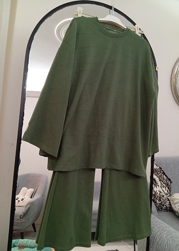 Kadın Yeşil Uzun Salaş Tunik - Görsel 2