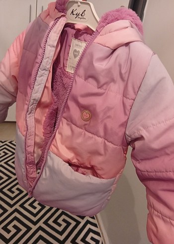 Kız Çocuk Pembe Düğmeli Ceket - Görsel 3