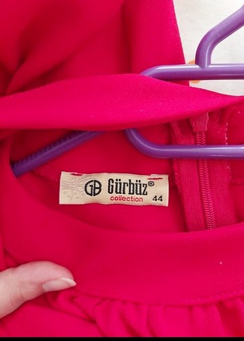 Uzun Kollu Kırmızı Saten Salaş Elbise - Görsel 6