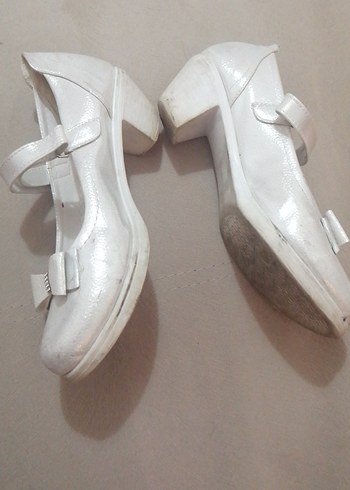 Kız Çocuk Beyaz Fiyonk Detaylı Babet - Görsel 3