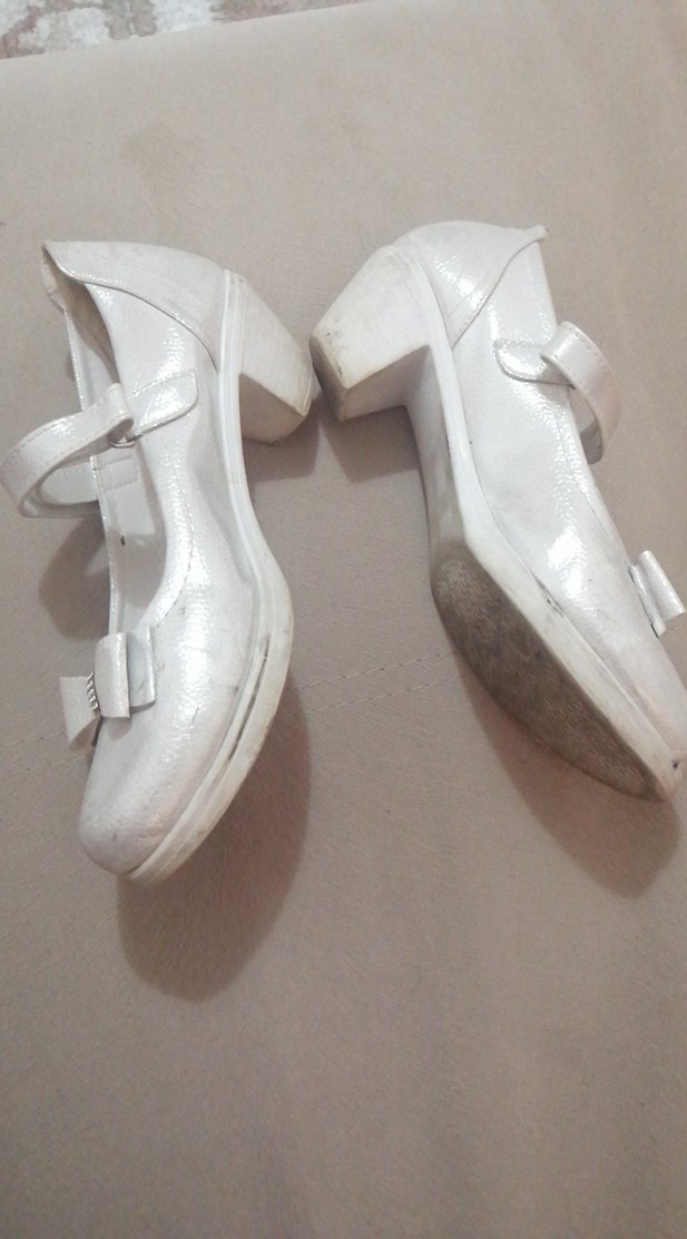 Kız Çocuk Beyaz Fiyonk Detaylı Babet - Görsel 3