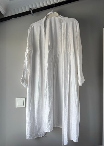 Bohem Beyaz İnce kimono - Görsel 2