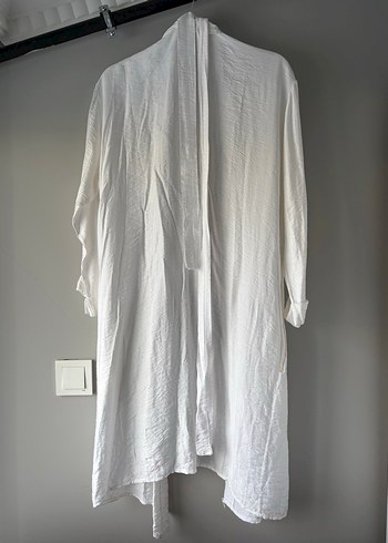 Bohem Beyaz İnce kimono - Görsel 3
