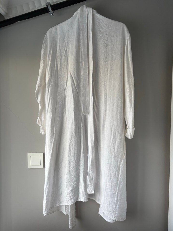 Bohem Beyaz İnce kimono - Görsel 3