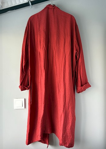 Kırmızı Uzun Bohem Salaş Kadın kimono - Görsel 3