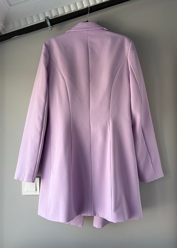 Uzun Kollu Pastel Mor Kadın Blazer - Görsel 3