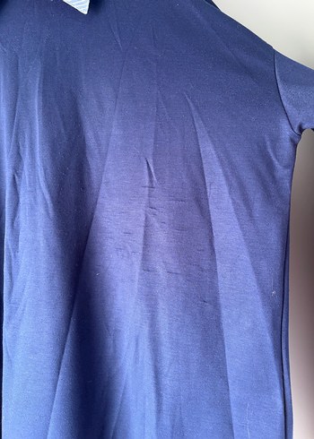 Mavi Gömlek Yaka Kadın Uzun Kollu Gömlek - Görsel 3