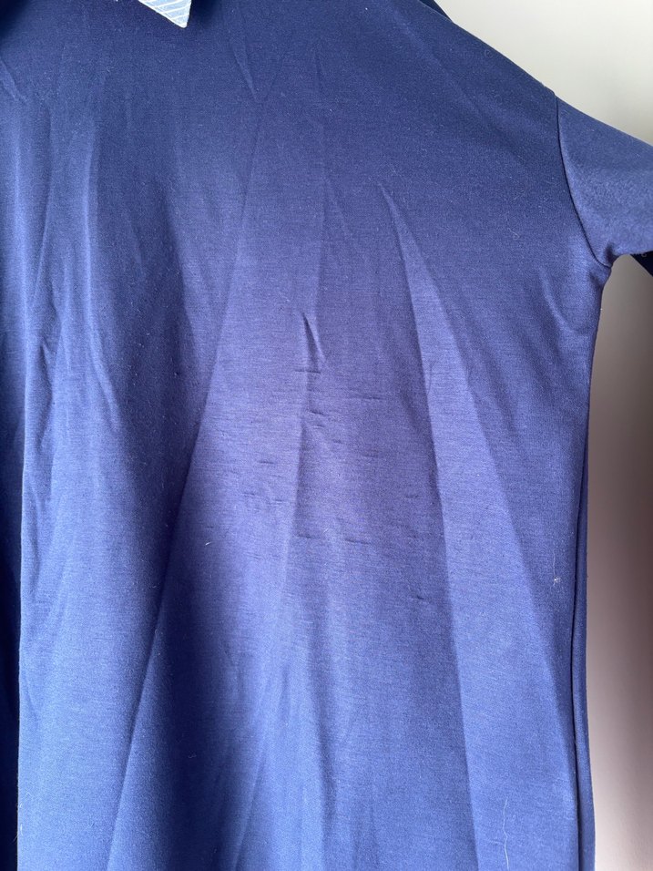 Mavi Gömlek Yaka Kadın Uzun Kollu Gömlek - Görsel 3