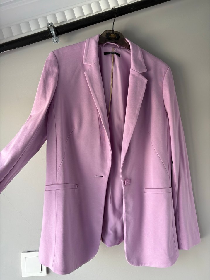 Mor Kadın Süet Düğmeli Blazer Ceket esprit - Görsel 2