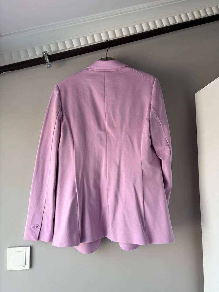 Mor Kadın Süet Düğmeli Blazer Ceket esprit - Görsel 3