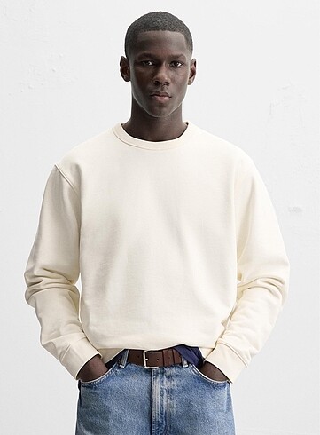Zara zara bisiklet yaka kalin sweatshirt