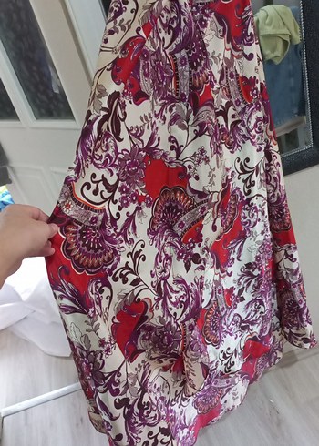 Abiye Bordo V Yaka Bohem Uzun Elbise