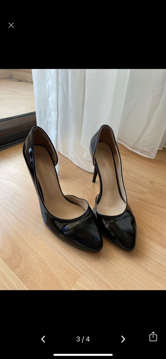 Siyah topuklu ayakkabı - Görsel 2