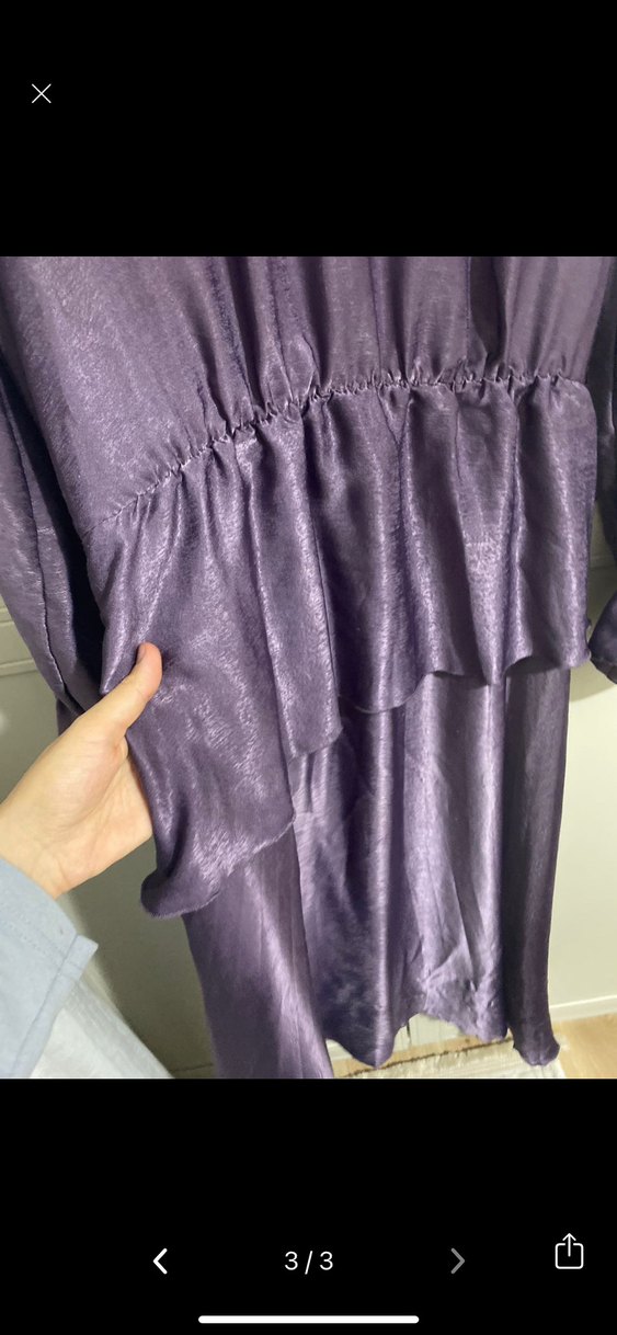 Mor Uzun Salaş Kadın Elbise - Görsel 2