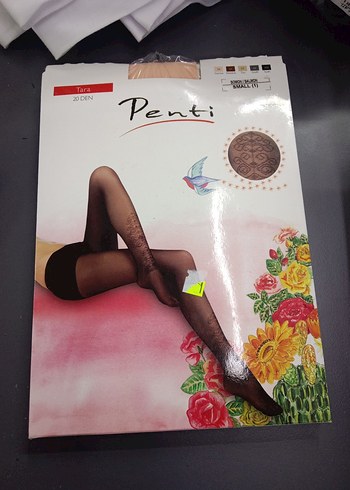 Penti Penti Desenli Ten Rengi Külotlu Çorap