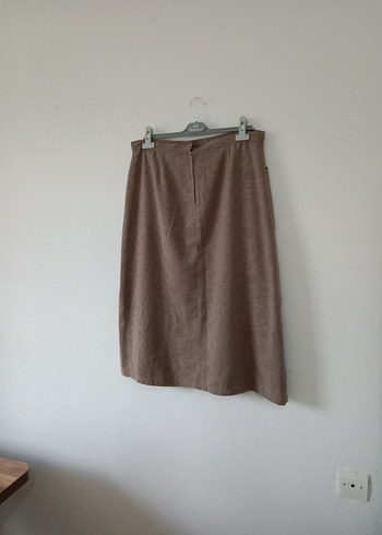 Bej Midi Hamile Keten Etek - Görsel 3