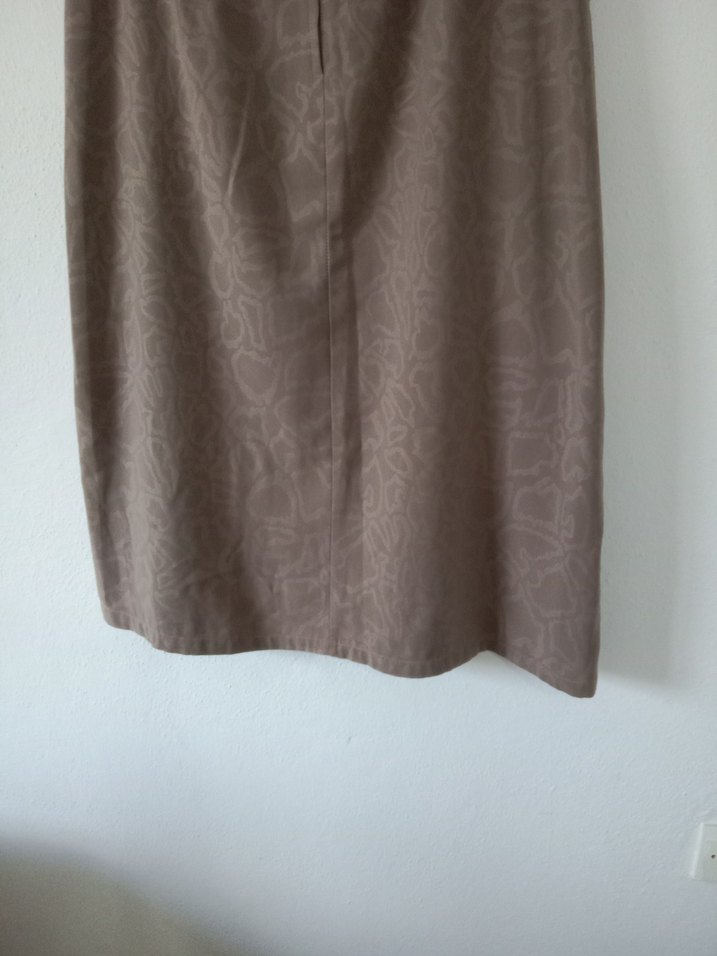 Bej Midi Hamile Keten Etek - Görsel 5