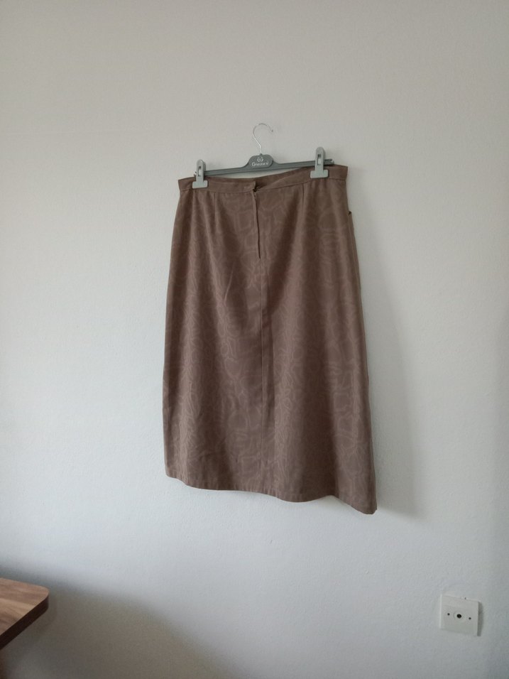 Bej Midi Hamile Keten Etek - Görsel 3