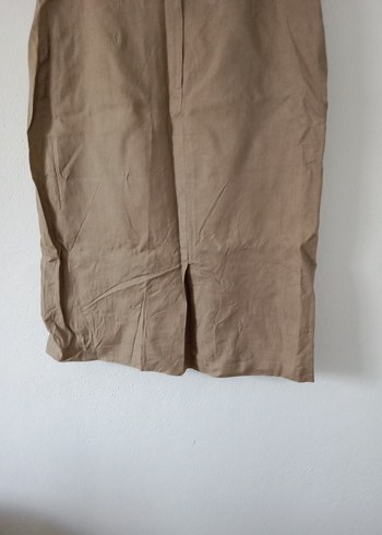 Bej Mini Hamile Keten Etek - Görsel 4