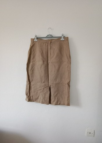 Bej Mini Hamile Keten Etek - Görsel 2