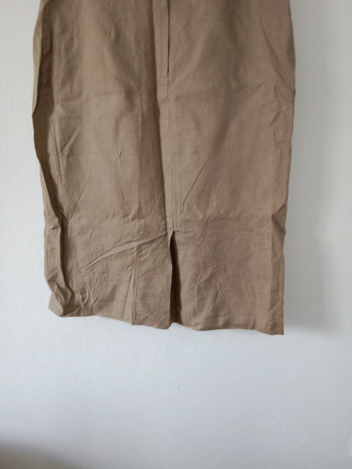 Bej Mini Hamile Keten Etek - Görsel 4