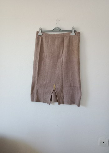 Bej Kısa Örme Hamile Eteği - Görsel 2