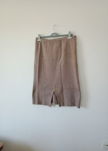 Bej Kısa Örme Hamile Eteği - Görsel 3