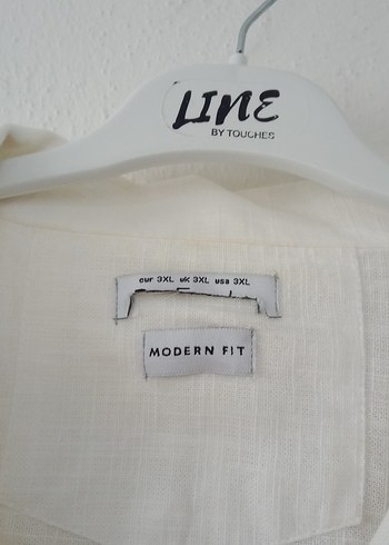 Erkek Beyaz Keten Kısa Kollu Gömlek - Görsel 13