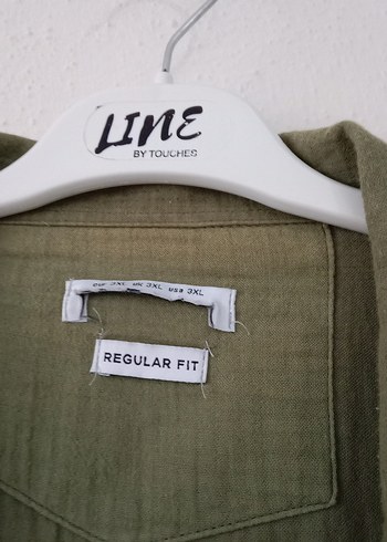 Erkek Yeşil Keten Kısa Kollu Gömlek - Görsel 12