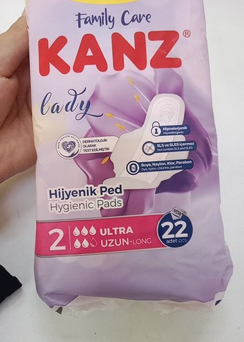 Diğer KANZ Uzun Ultra Hijyenik Ped 22'li