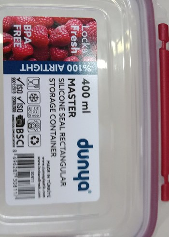 Beden Dunya 400ml Silikonlu Dikdörtgen Saklama Kabı