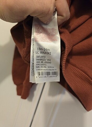 18-24 Ay Beden KAPŞONLU SWEAT