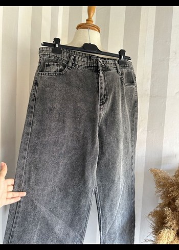 bol paça yüksek bel jean - Görsel 2