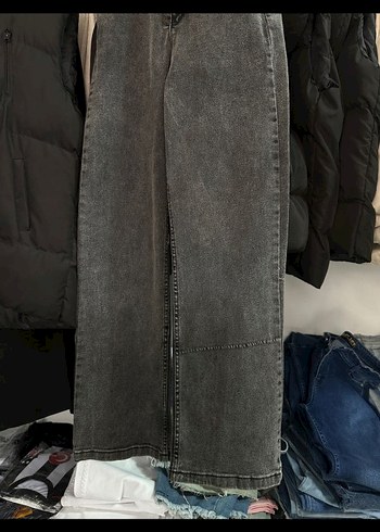 bol paça yüksek bel jean - Görsel 4