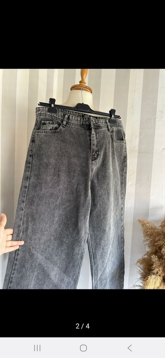 bol paça yüksek bel jean - Görsel 2