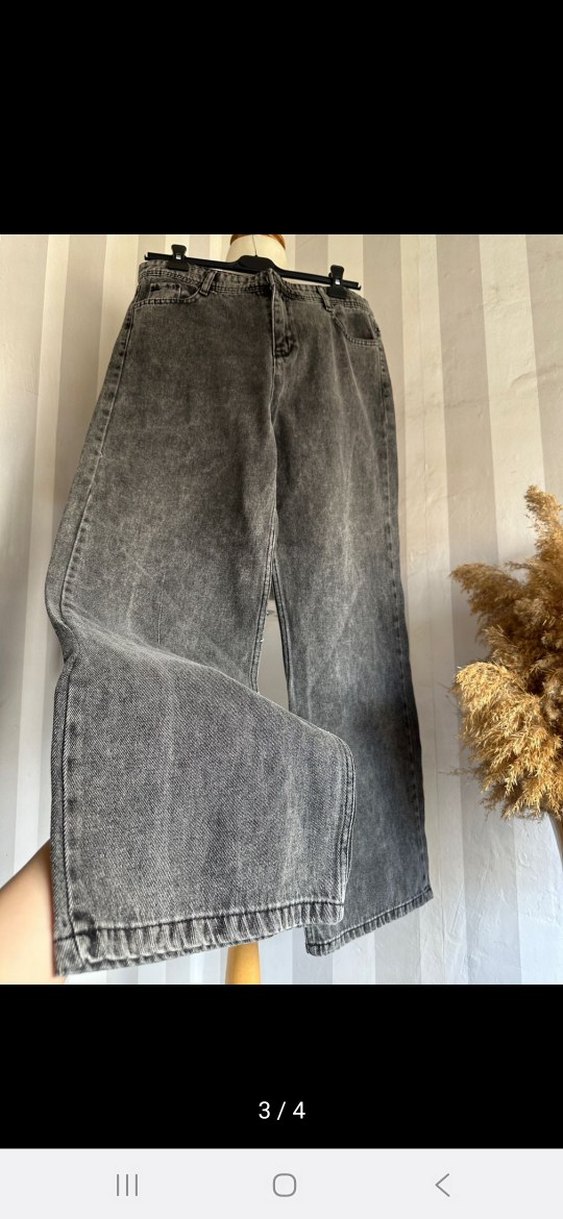 bol paça yüksek bel jean - Görsel 3