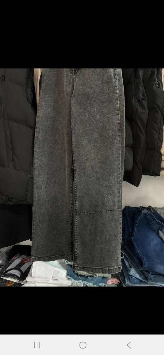 bol paça yüksek bel jean - Görsel 4