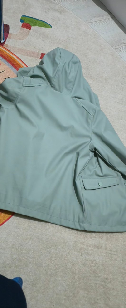 Açık yeşil Erkek Çocuk Kapüşonlu Yağmurluk - Görsel 2