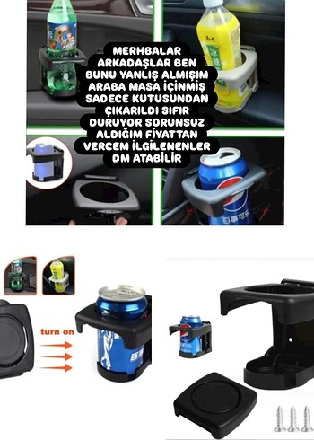 Araç Kapı İçi Katlanabilir Bardak ve Telefon Tutucu - Görsel 2