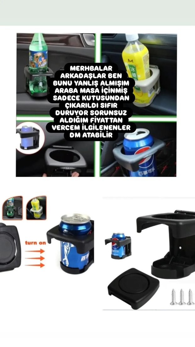 Araç Kapı İçi Katlanabilir Bardak ve Telefon Tutucu - Görsel 2