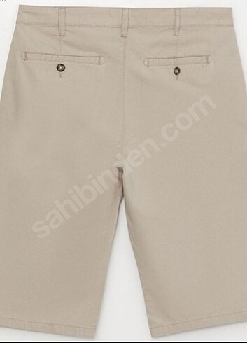LCWAİKİKİ KLASİK STANDART KALIP ERKEK GABARDİN BERMUDA ŞORT 36 B - Görsel 3