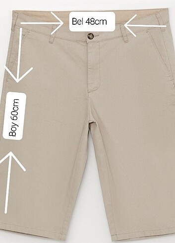 LCWAİKİKİ KLASİK STANDART KALIP ERKEK GABARDİN BERMUDA ŞORT 36 B - Görsel 4