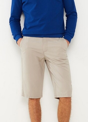 LCWAİKİKİ KLASİK STANDART KALIP ERKEK GABARDİN BERMUDA ŞORT 36 B - Görsel 7