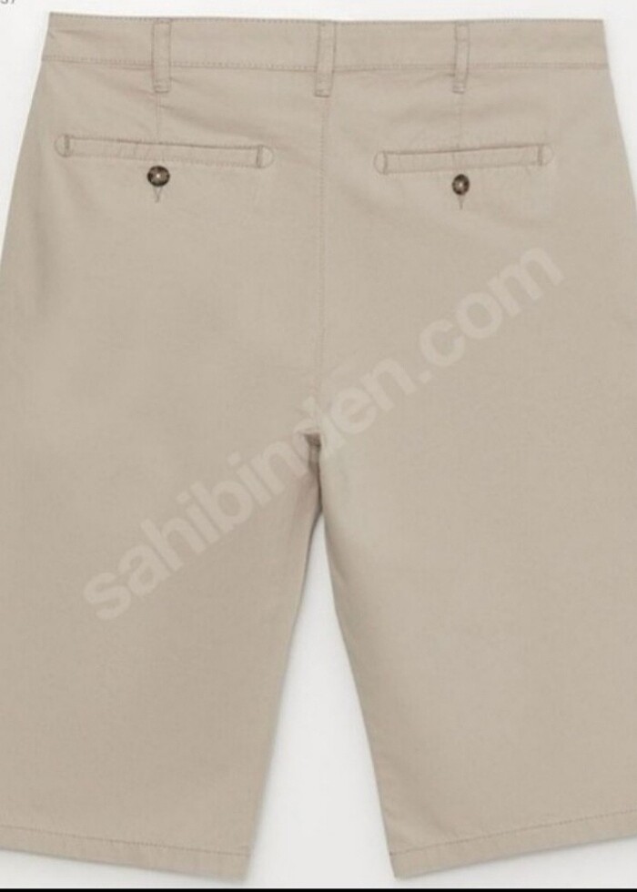 LCWAİKİKİ KLASİK STANDART KALIP ERKEK GABARDİN BERMUDA ŞORT 36 B - Görsel 3
